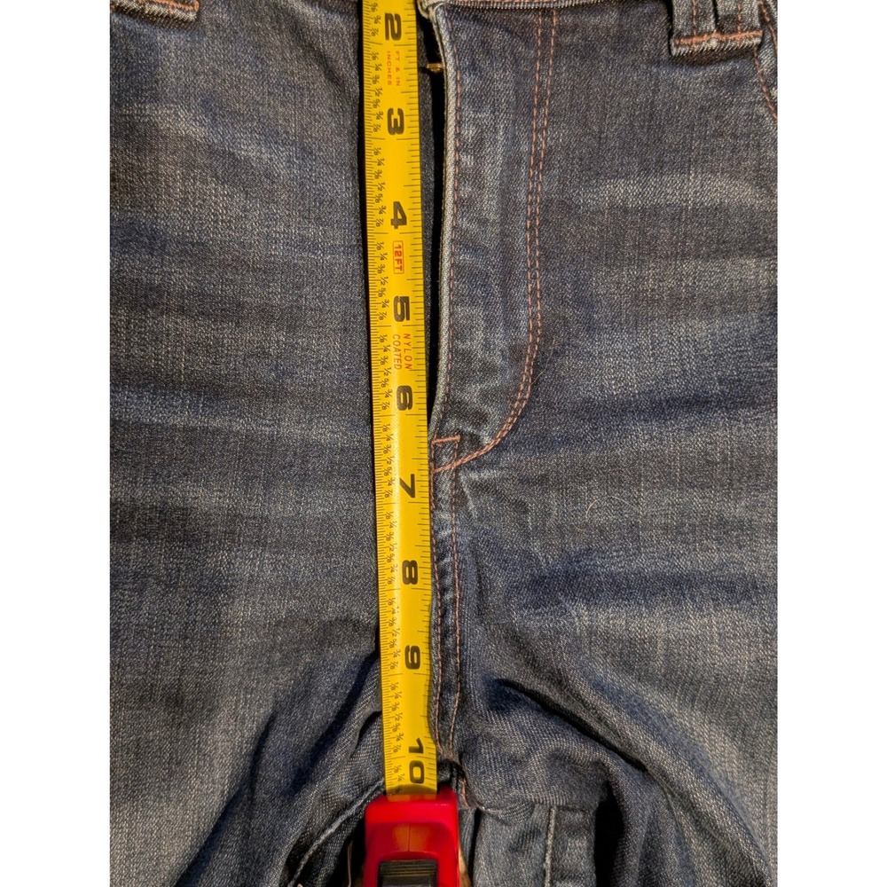 Democracy Ab Technology Skinny Jeans Dark Wash Raw Tulip Hem Size 8 - Picture 8 of 10